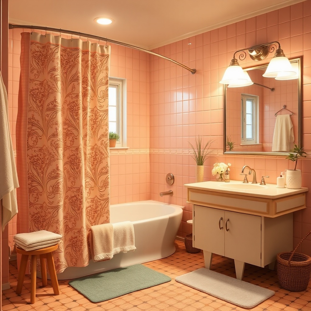 Crafting Comfort: Creating a Cozy 1960s-Inspired Bathroom Retreat