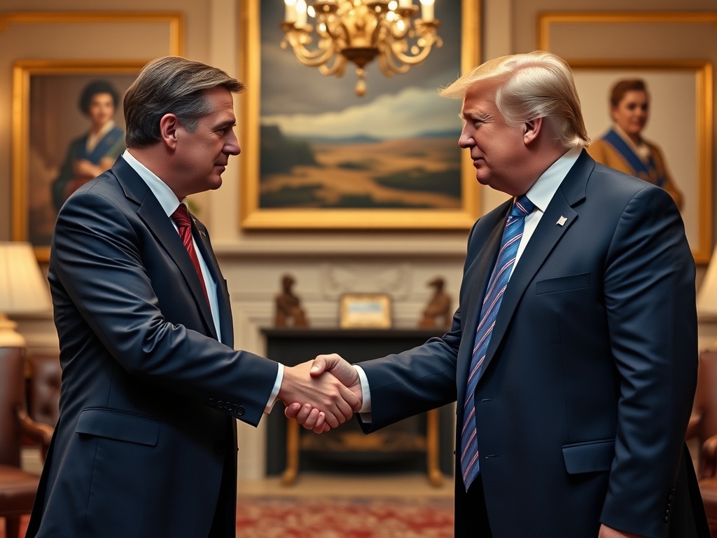 A Historic Handshake: Sir Keir Starmer Meets Donald Trump