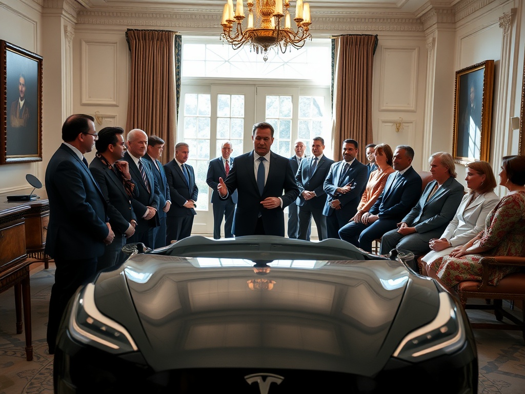 Elon Musk's Tesla Showcase at the White House