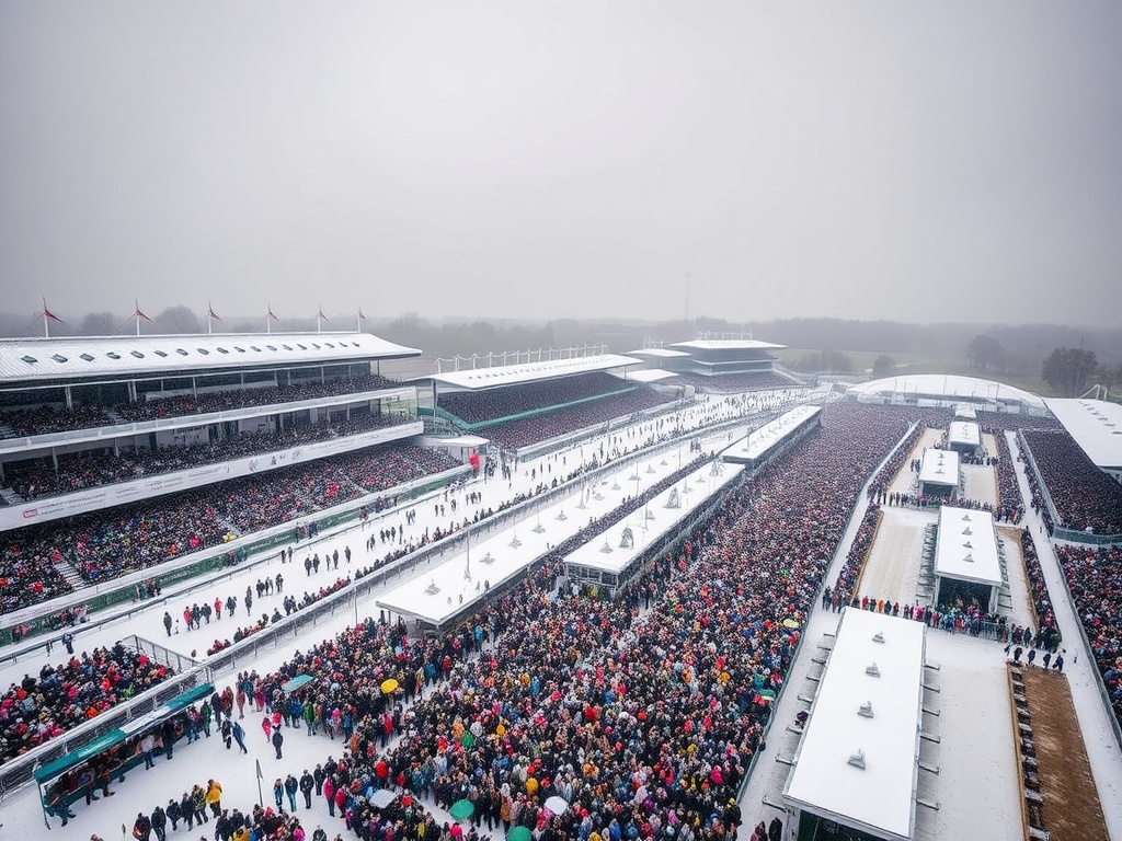 Snowfall Hits Gloucestershire and the UK as Cheltenham Festival Continues